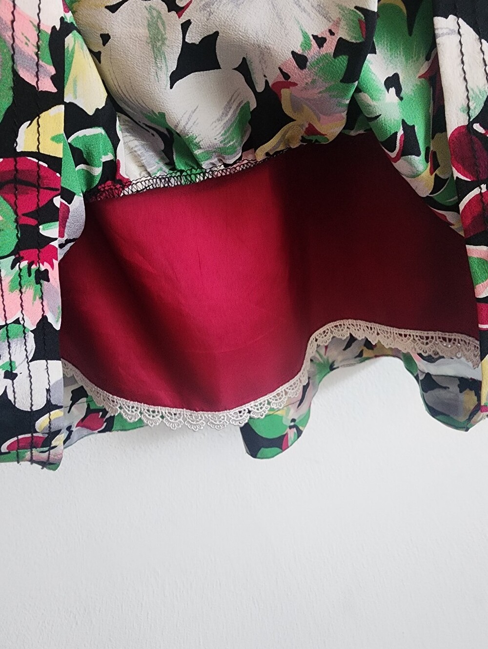 Moulinette Soeurs Akebia Floral Tiered Ruffle Sleeveless Silk Mini Dress Size 2 - Picture 8 of 12
